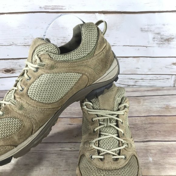 Garmont Vibram Hiking Boots Womens Size 8.5 Outdoors Trail Leather Lace Up Beige - Picture 11 of 12